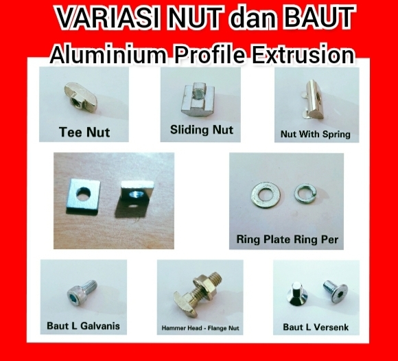 Nut Baut aluminium profile